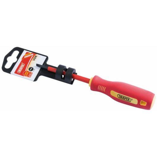 Draper Tools - Draper 3mm x 75mm Fully Insulated Plain Slot Screwdriver. (Display Packed) (46516)