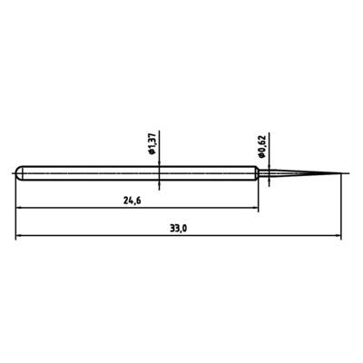 PTR Hartmann 1025/E-BST-1.5N-AU-0.62 Precision test tip