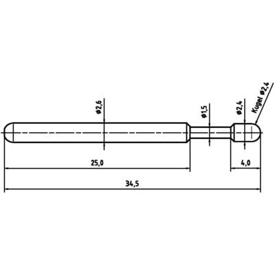 PTR Hartmann 1040-D-1.5N-NI-2.4 Precision test tip