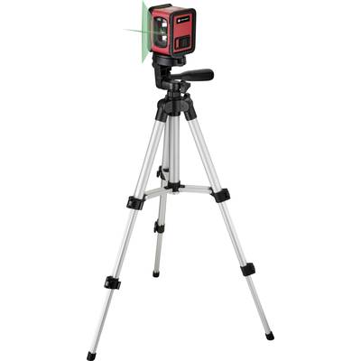 TOOLCRAFT CL12-G Cross line laser Incl. tripod, Self-levelling, Green laser Range (max.): 12 m