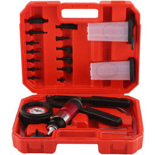 22x Car Hand Held Vacuum Pressure Pump Tester Bleed Car Motorbike Bleeding Kit