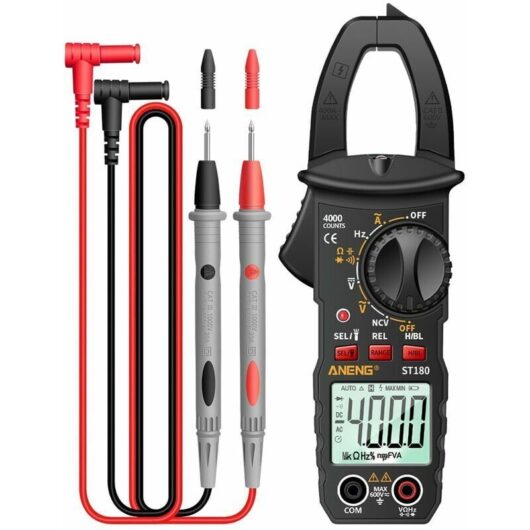 Aiperq - Clamp Meter Multi-function Auto-ranging Clamp Meter with Full Range Overload Protection. With ncv, Voltage, Temperature, Capacitance,