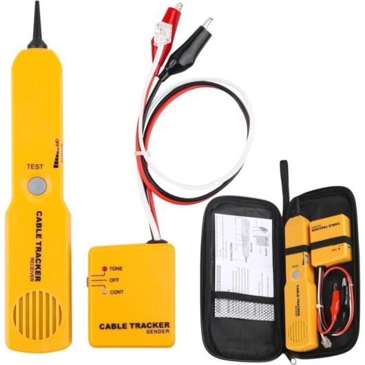 Aougo - Circuit Tester, Wire Tracer and Tone Generator, Network Cable Tester RJ-11 Plug, Search and Locate Wires and Cables, Test Circuit Continuity