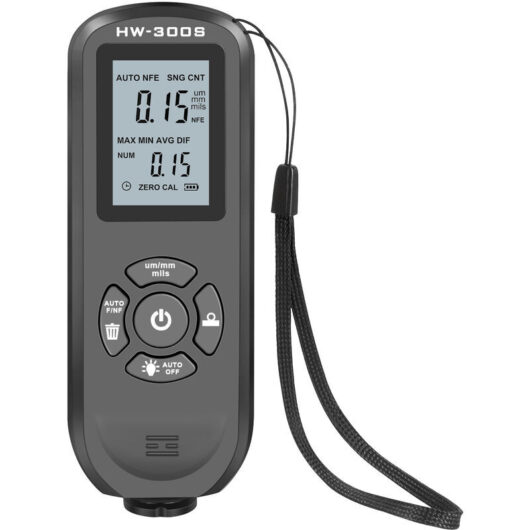 Auto Paint Tester Coating Thickness Gauge with Digital lcd Backlight Display Vertical Screen Black