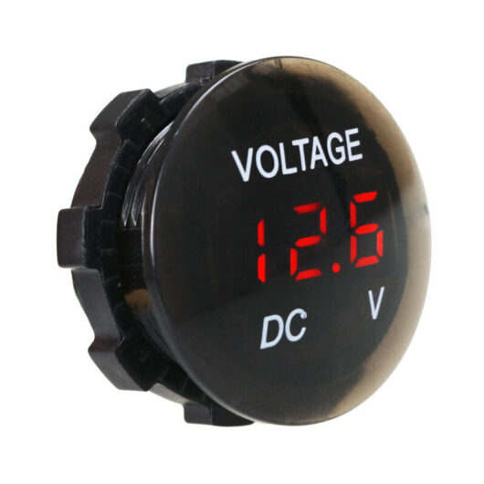 Ccykxa - Waterproof Voltmeter, Mini Digital Display Voltage Tester dc 12V-24V led Tester for Car Motorcycle Car Truck rv (Red)