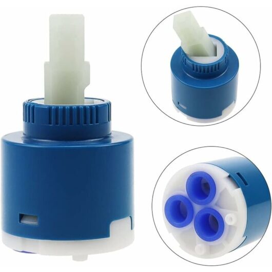 Ceramic Plastic Disc Cartridges 35mm Faucet Replacement Cartridge in Blue Replacement and Repair Tools for Bathroom Kitchen