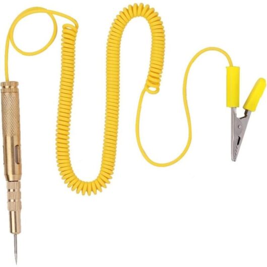 Circuit Test Pen, Yellow Bulb Voltage Test Pen dc 6V 12V 24V Car Vehicle Circuit Tester