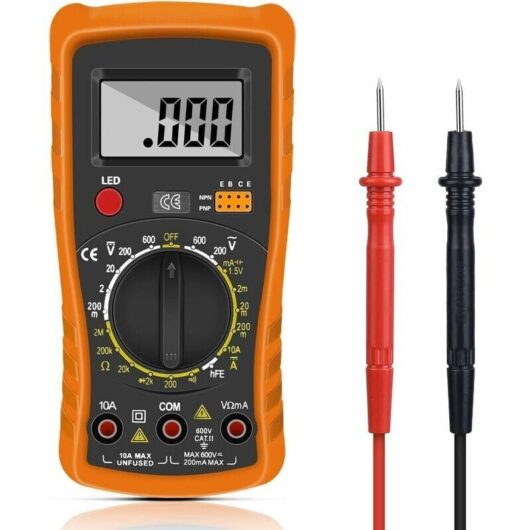 Cyslmuk - Digital Multimeter, Digital Auto Range Multimeter, Professional Electrical Tester, Voltmeter/Resistance