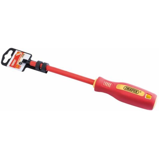 Draper 6.5mm x 150mm Fully Insulated Plain Slot Screwdriver. (Display Packed) (46519)
