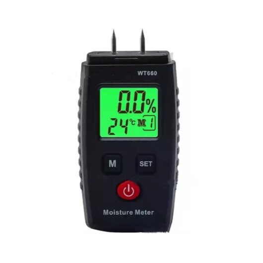 Ikodm - Moisture Tester, Pin Moisture Detector with 3 Modes, lcd Display with Green Backlight, Mold Detector for Wood and Building Materials.