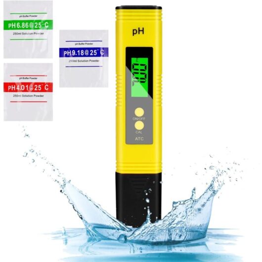Linghhang - Digital pH Meter, High Accuracy 0.01 pH Tester, 2% Reading Accuracy pH Temperature Water Tester, pH Meter for Household Drinking Water,