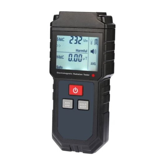 Portable Electromagnetic Radiation Tester, Electric Field Magnetic Field Dosimeter Detector, with Sound and Light Alarm