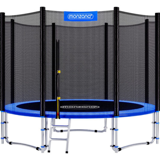 Monzana - 6ft Complete Trampoline Set tüv süd gs Certified 183cm With Safety Net Access Ladder Edge Cover Spring Tool Home Childrens Garden Outdoor