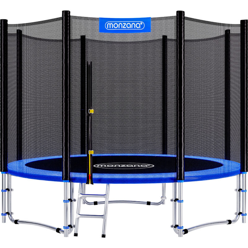 Monzana - 6ft Complete Trampoline Set tüv süd gs Certified 183cm With Safety Net Access Ladder Edge Cover Spring Tool Home Childrens Garden Outdoor