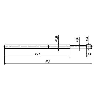 PTR Hartmann 1025/E-C-1.5N-AU-1.5C Precision test tip