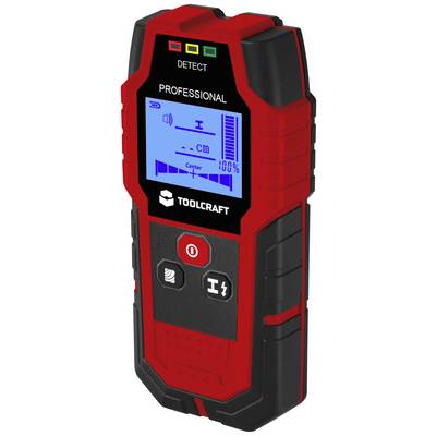 TOOLCRAFT Detector TO-9627699 Locating depth (max.) 120 mm Suitable for Wood, Ferrous metal, Non-ferrous metal, Live wires