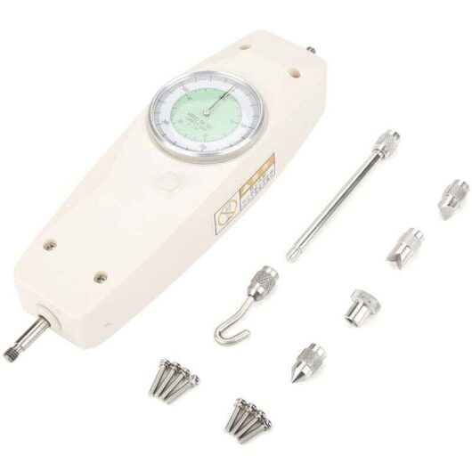 500N Analog Dynamometer Force Measuring Instrument Tester Push Pull Force Gauge Pointer Analog Mechanical Push Pull Force Gauge for Force Measurement