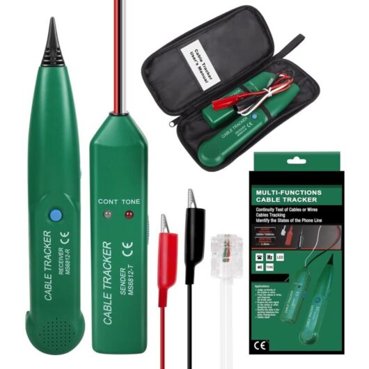 Cable Tracker, MS6812 Electric Cable Detector, Portable Cable Tracker, Telephone Cable Tester for Phone, Cable Tracker, Line Finder