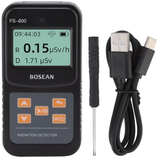 Gotrays - Nuclear Radiation Detector Geiger Counter Portable Tester Geiger Meter, High Sensitivity Nuclear 2 Power Modes Dual Alarm Function for