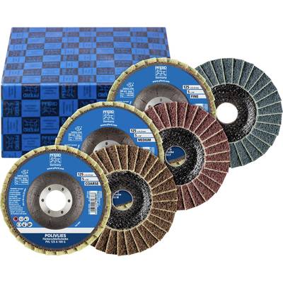 PFERD TOOLS 44698005 SET PVL 125 A Flap disc Diameter 125 mm Bore diameter 22.23 mm Aluminium, Cobalt base alloy, Nickel base alloy, Brass, Titanium, Titanium