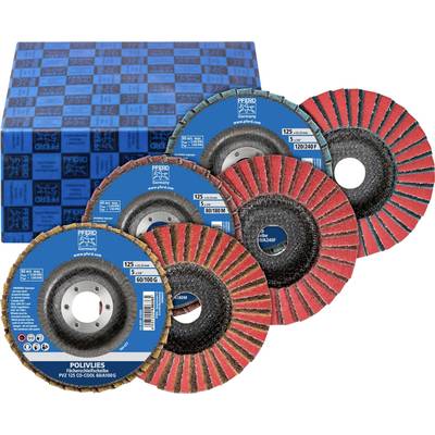 PFERD TOOLS 44698006 SET PVZ 125 CO-COOL Flap disc Diameter 125 mm Bore diameter 22.23 mm Aluminium, Cobalt base alloy, Nickel base alloy, Brass, Titanium,