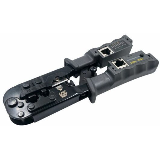 RJ45 Crimping Tool Crimper Crimping Tool for RJ11/RJ12 Network and Telephone Cables 4-in-1 Modular Telecom Ratcheting Network Cable Pliers for