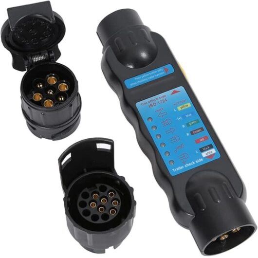 Trailer Socket Tester Lights Wiring Circuit Diagnostic Tools (7 Pin Trailer Tester + 2 x 7 13 Converter)