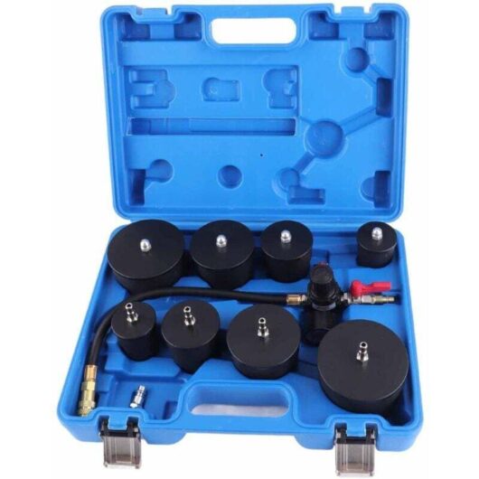 Ymyny - 9 Pieces Turbo System Leak Tester, Turbocharger Air Pressure Gauge, Turbo System Leak Tester Kit, Pipe Leak Test, Turbo Test Tool mumu