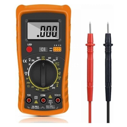 Ymyny - Digital Multimeter, Auto-Ranging Digital Multimeter, Professional Electrical Tester, Voltmeter/Resistance/Continuity/Diode for Labs and