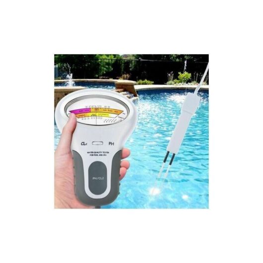 Ymyny - Electronic pool water tester for pH and chlorine content, 13 cm cable