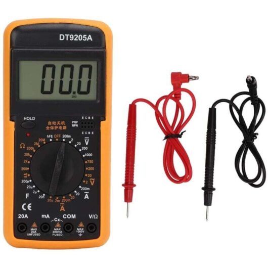 Ymyny - Multifunctional Multimeter Tester with Probes Current Meter DT9205A mumu