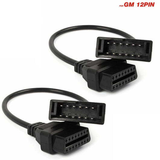 2 Pack, Converter, Linker, Diagnostic Cable for GM OBD 12 Pin to OBD2 Diagnostic Adapter Cable Connector Universal Conversion Cable