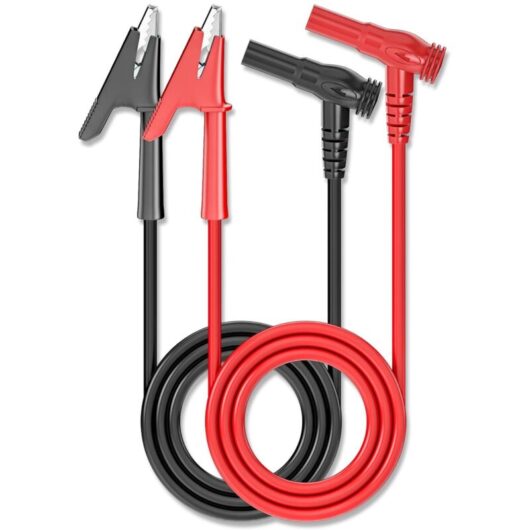 Ccykxa - a 2x Banana Plug to Crocodile Clip Electrical Wires Multimeter Test Cable Probe Flexible Alligator Lead Test Lead for Lab Testing 3.3ft/1m