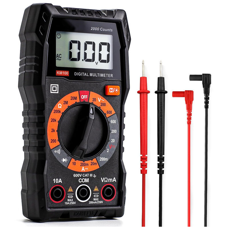 Digital Multimeter, Digital Multimeter, 2000 Counts Multifunction Voltmeter, Electrical Tester, Ohmmeter, Measures AC/DC Voltage, DC Current,