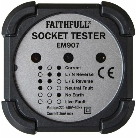 Faithfull - Socket Polarity Tester - faidetsoc