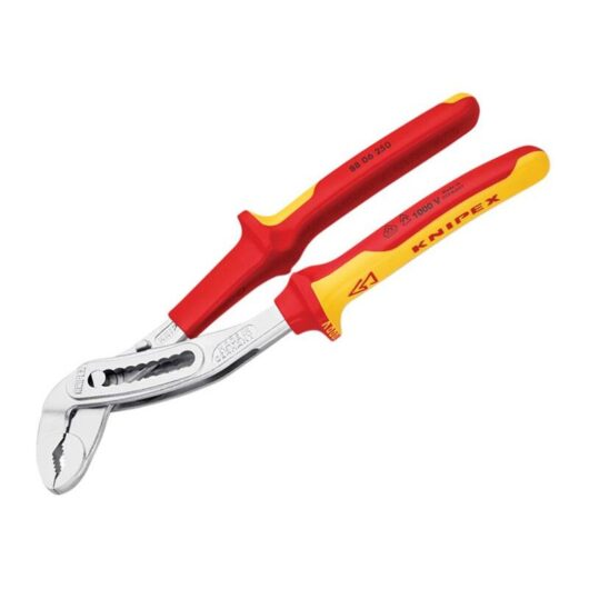KNIPEX 88 06 250 SB Alligator® Water Pump Pliers insulated with multi-component grips, VDE-tested chrome-plated 250 mm