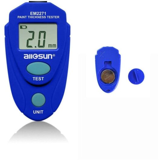 Tinor - Thickness Gauge Paint Thickness Meter Paint Thickness Meter for Car Automotive Tool Auto Digital Calibration Data Hold Mini Size with lcd