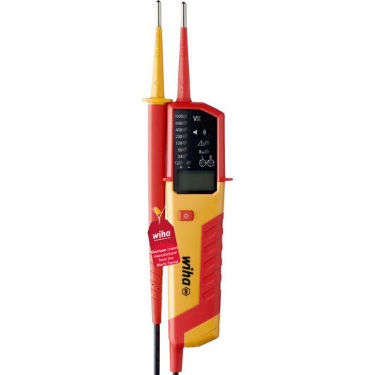 Wiha - Voltage and continuity tester eMobility 12 - 1,000 v ac, cat iv incl. 2x aaa batteries (44319)