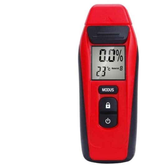 Wood Moisture Meter, Mini Portable Digital Moisture Tester 9V dc Digital Moisture Meter Detector (No Battery) Fast Accurate Measurement