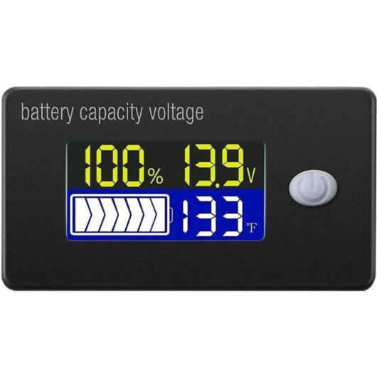 12V Battery Capacity Indicator LCD Display Voltmeter Temperature Tester for Li-ion LiFePO4 Lead