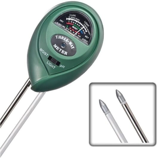3-in-1 Soil Moisture Meter with Humidity, Soil Moisture Meter, Light and PH Function Test for pH Acidity, Moisture and Sun Testing for Gardening,