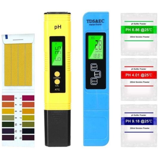 3-in-1 TDS+EC+Thermometer Tester and pH Meter with Automatic Calibration Function, Accuracy Water Quality Monitor Portable Pen for Drinking Water,