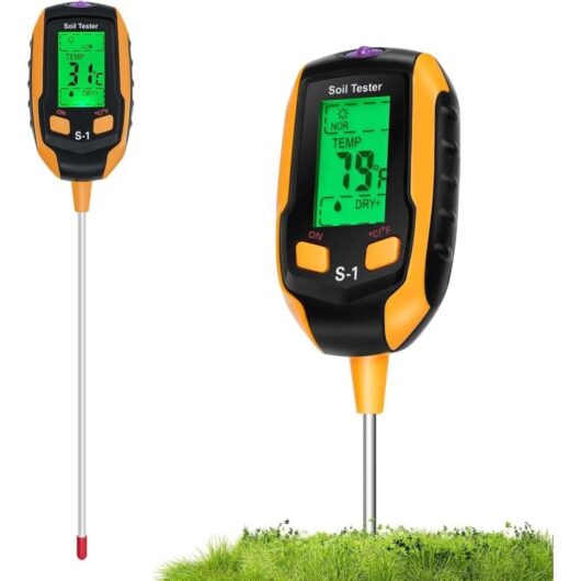 4-in-1 Soil Tester, Plant Moisture Meter with Plants/Soil Moisture/pH/Sunlight/Ambient Humidity