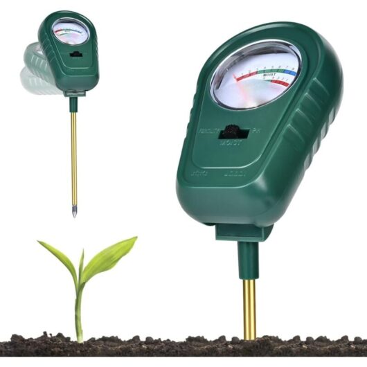 Csparkv - 22×6.5×3.6cm) Soil pH Meter, 3-in-1 Plant Tester for Soil Moisture/Fertility/pH for Plant Care, Ideal for Garden, Lawn, Farm, Indoor and