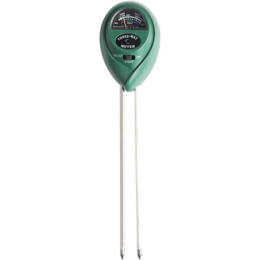 Csparkv - 26×3×3cm)1 Soil pH Tester, 3 in 1 Soil Moisture/PH/Light Meter Tester, Gardening Tool Kit for Lawn, Garden Pots, No Batteries, Green