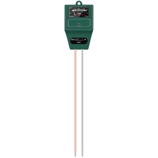 Csparkv - 29×5×3.8cm)(Green) Soil pH Meter, 3-in-1 Moisture/Light/Soil pH Tester Gardening Tool Kits for Plant Care, Ideal for Garden, Lawn, Farm,