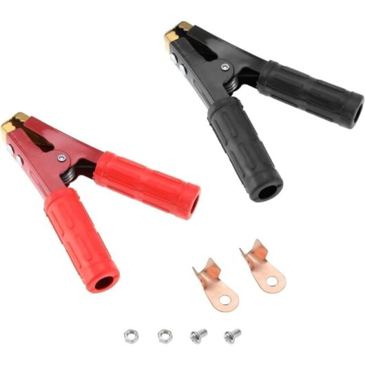 Csparkv - 2pcs 1000A Battery Booster Cable Alligator Clips Car Battery Charger Clip Connectors Accessories for Car Truck Battery Voltage Testers