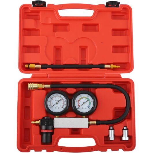 Cylinder Leak Tester Detector Petrol Engine Compression Leakage Leakdown Kit Set