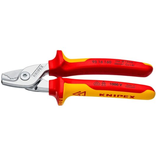 Draper 160mm VDE Insulated Cable Shears Model 27012 - Professional VDE Certified Electrician's Wire Cutting Tool
