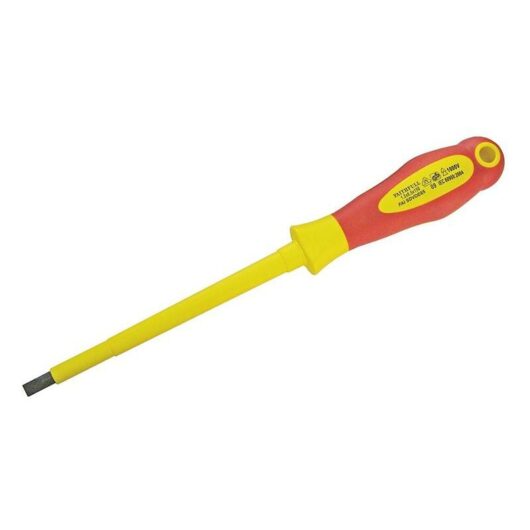 Faithfull - Vde Soft Grip Screwdriver Parallel Slotted Tip 6.5 x 150Mm